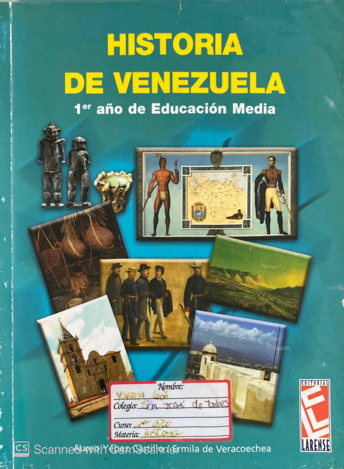 Historia de Venezuela 1er año Educación Media Editorial Larense