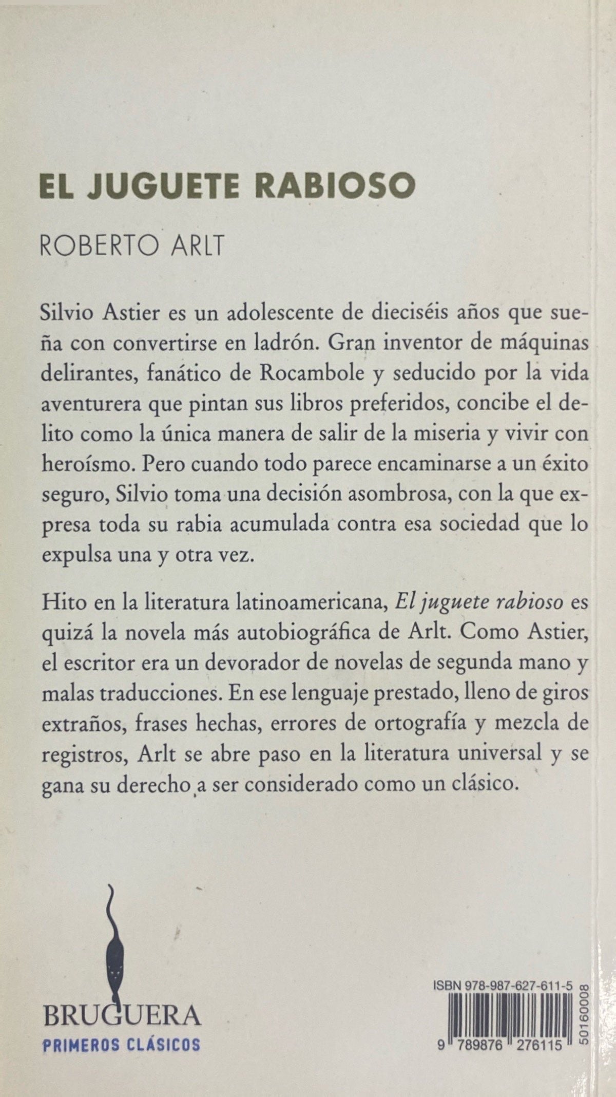 El juguete rabioso | Roberto Arlt