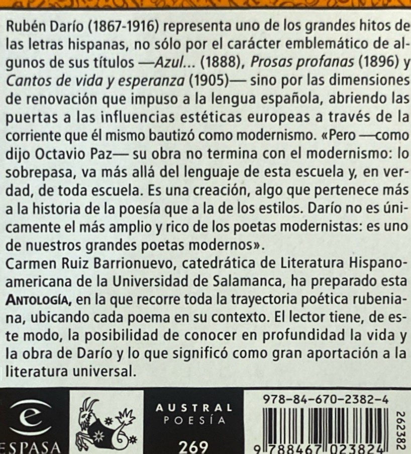Antología Rubén Darío