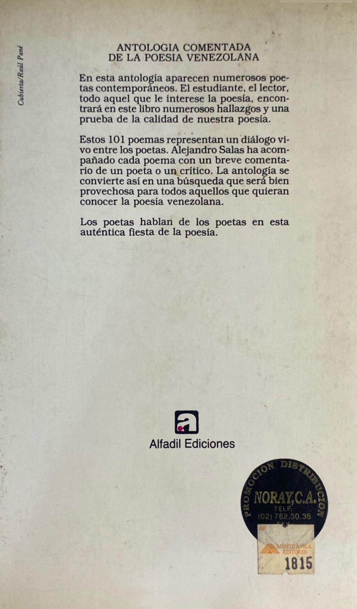 Antología comentada de la poesía venezolana | Alejandro Salas