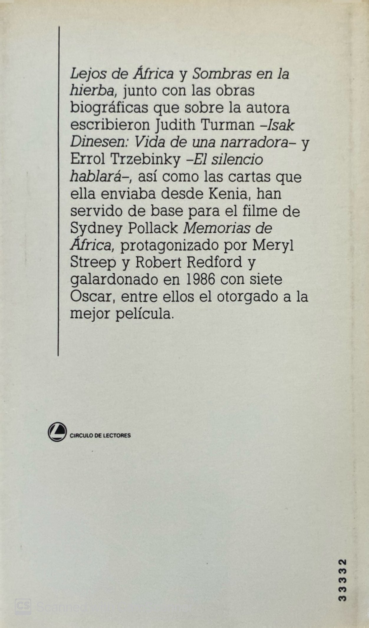 Memorias de áfrica |Isak Dinesen