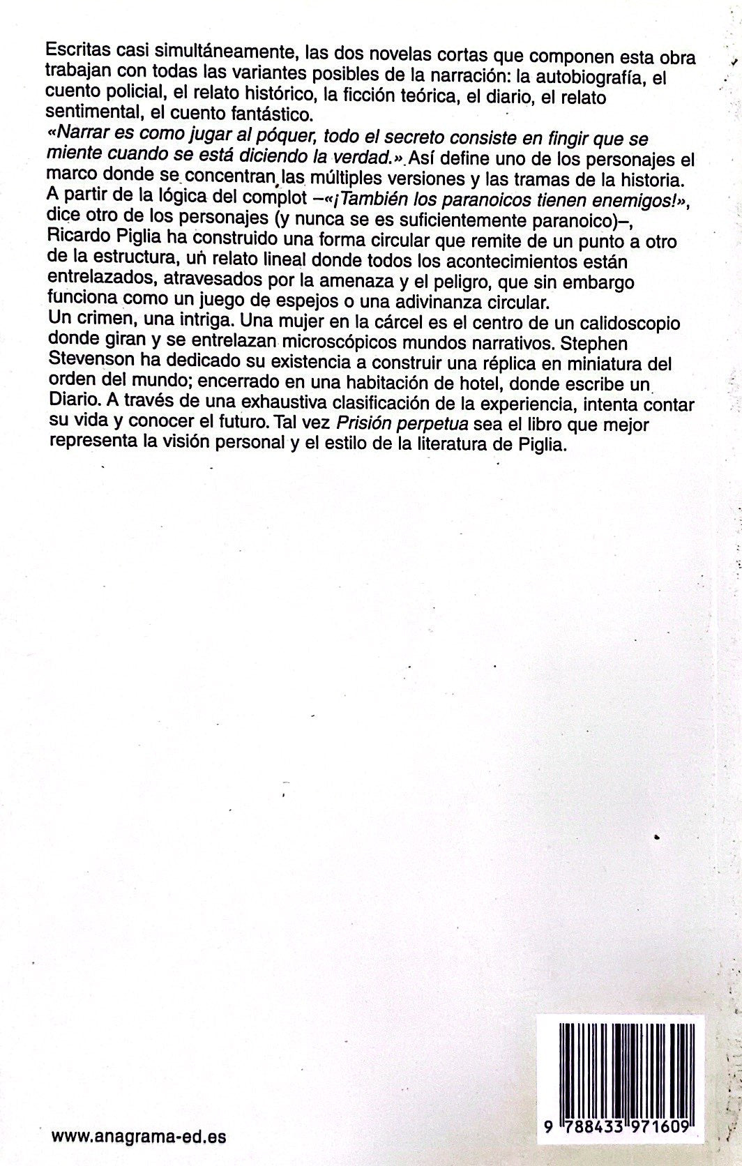 Prisión perpetua | Ricardo Piglia
