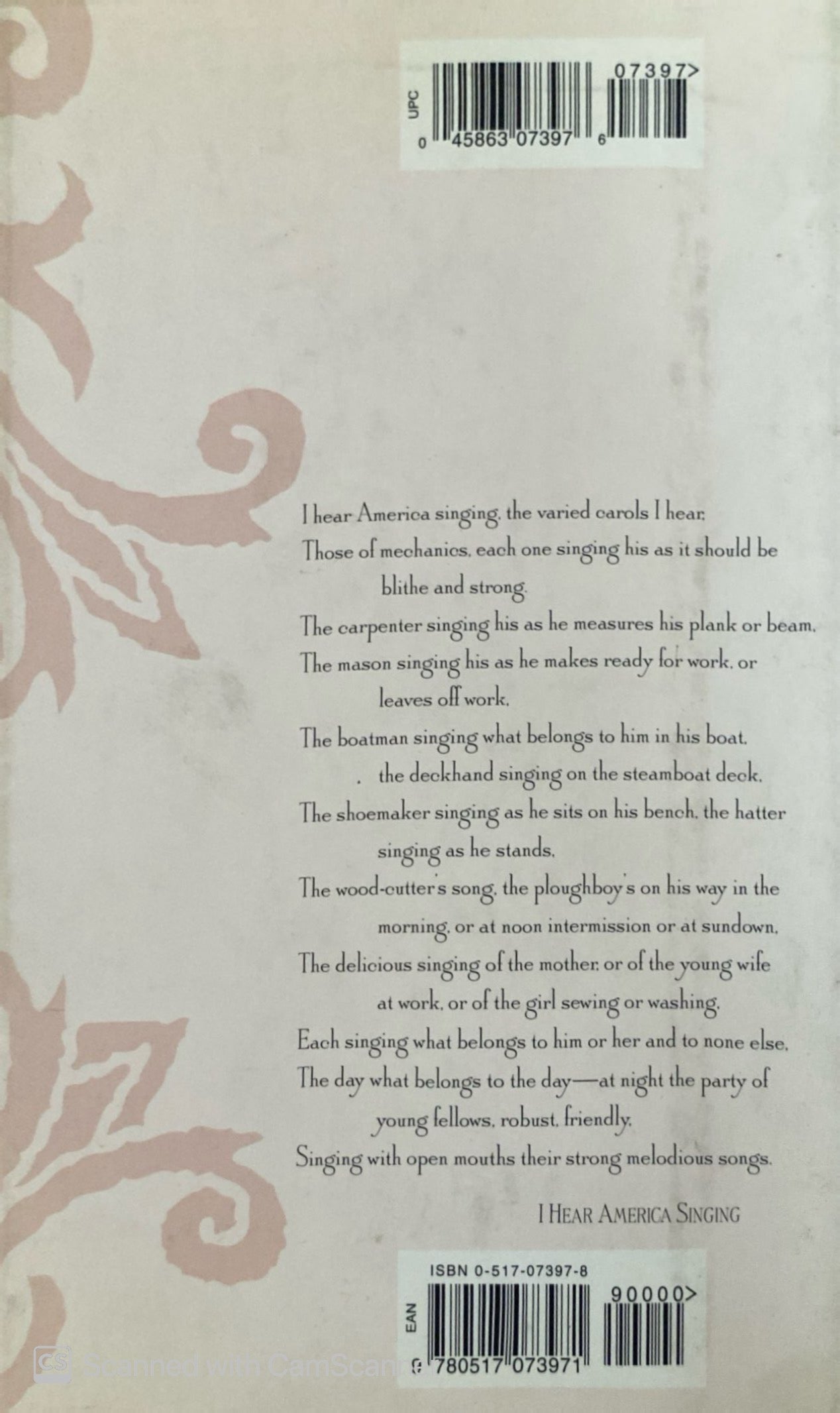 Selected Poems of Walt Whitman