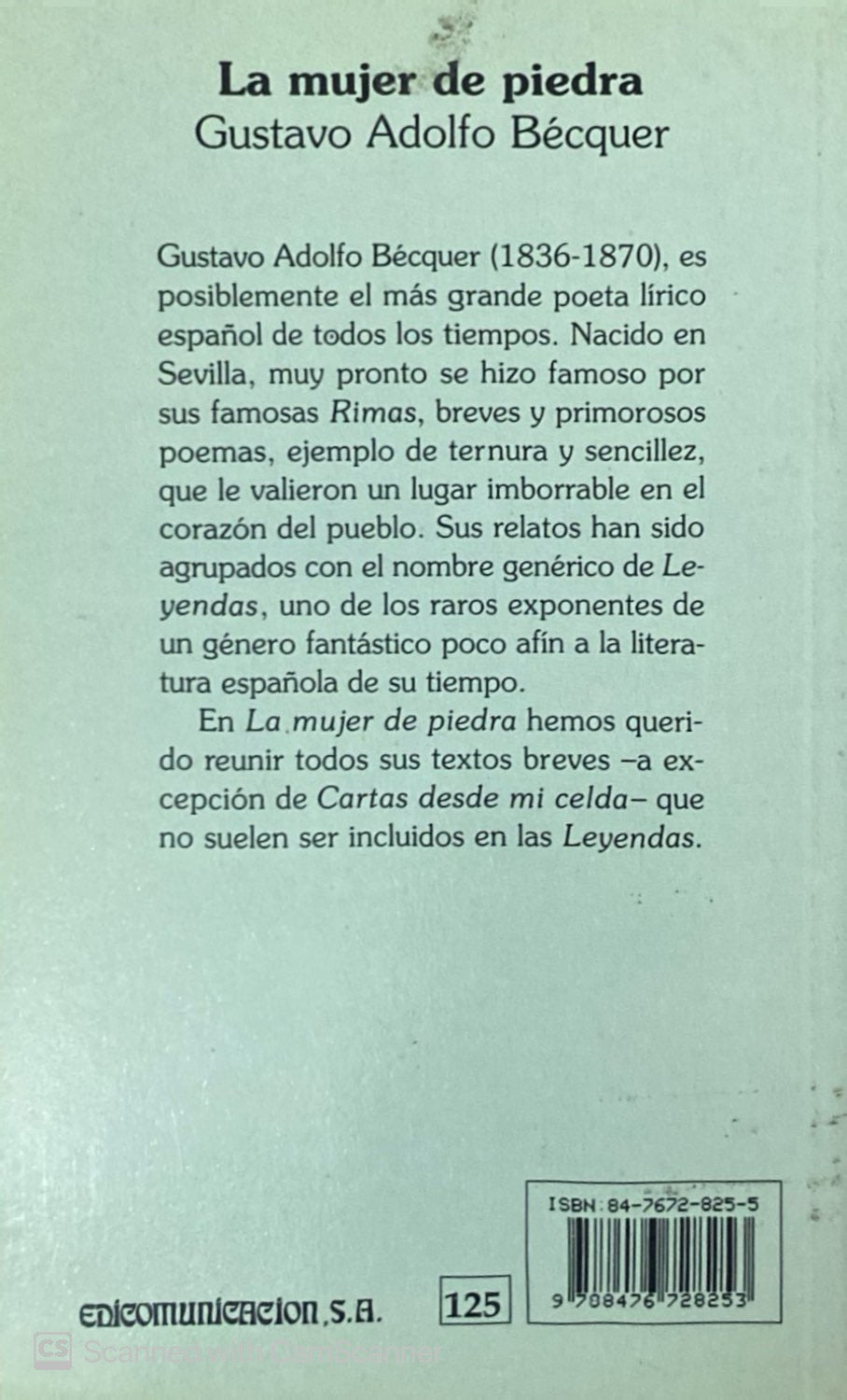La mujer de piedra | Gustavo Adolfo Becquer