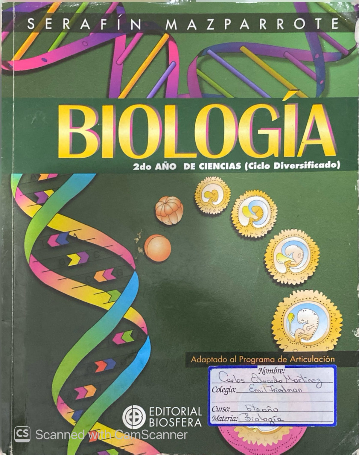 Biología 5to año | Serafín Mazparrote