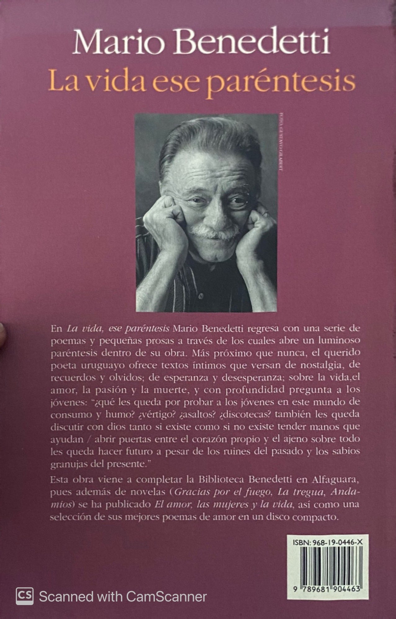 La vida ese paréntesis | Mario Benedetti