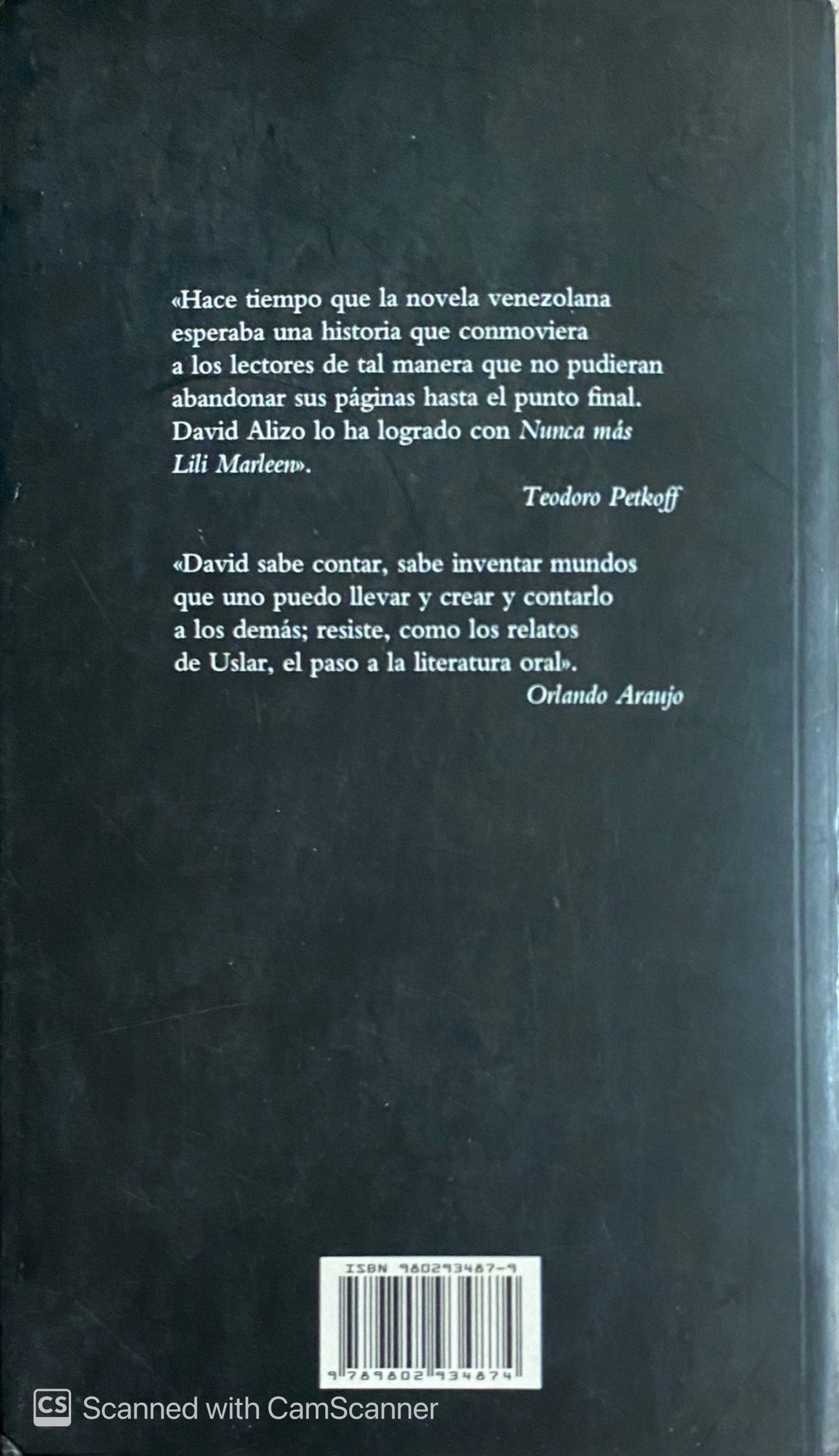 Nuca más Lili Marleen | David Alizo