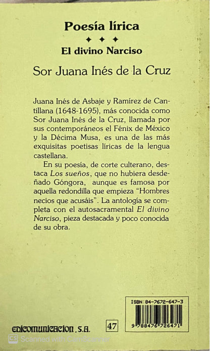Poesía Lírica | Sor Juana Inés de la Cruz
