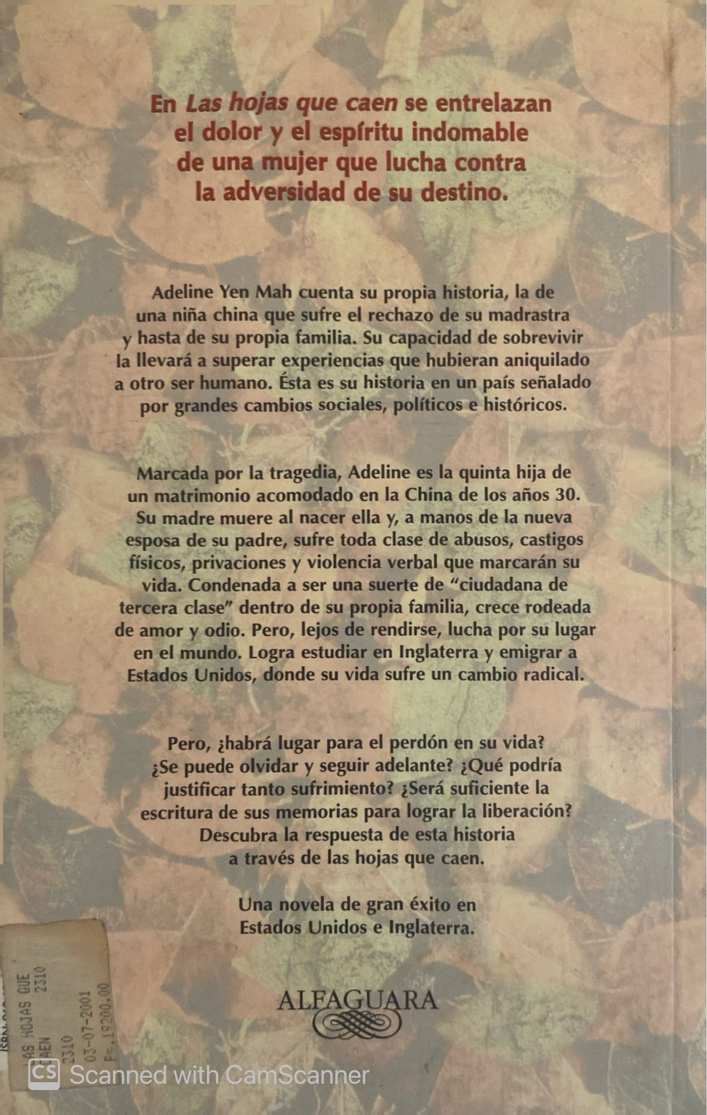 Las hojas que caen | Adeline Yen Mah