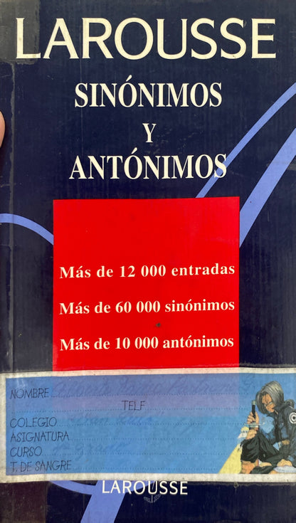 Diccionario de sinónimos y antónimos