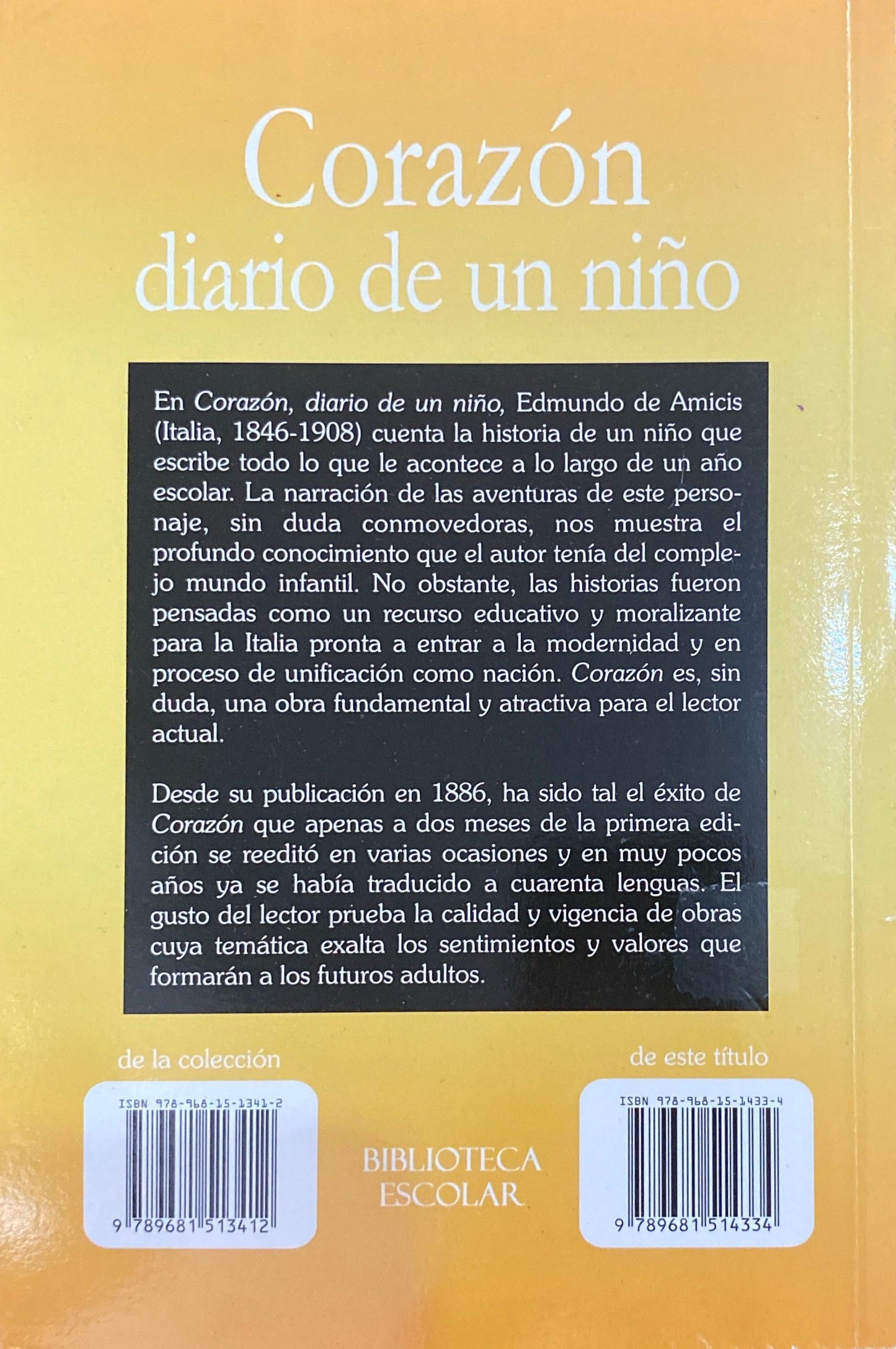 Corazón diario de un niño