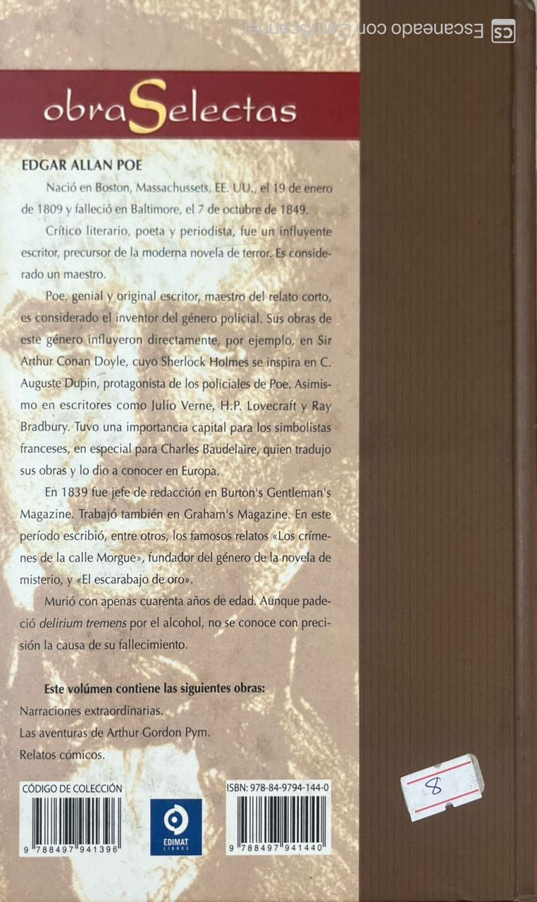 Obras selectas | Edgar Allan Poe