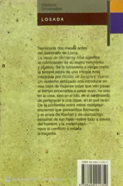 La casa de Bernarda Alba | Federico García Lorca