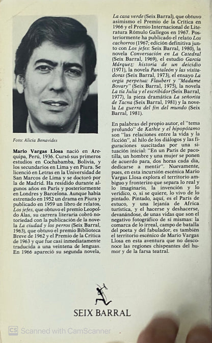 Kathie y el hipopótamo | Mario Vargas Llosa