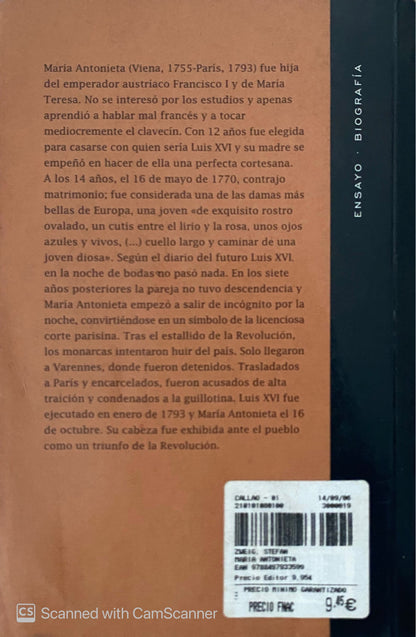 María Antonieta | Stefan Zweig