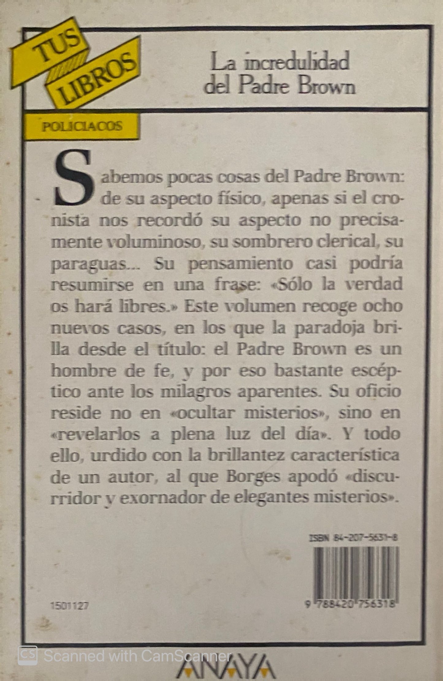 La incredulidad del Padre Brown | Gilbert Keith Chesterton