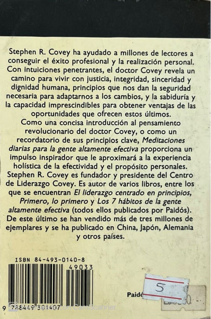 Meditaciones diarias para la gente altamente efectiva | Stephen R. Covey
