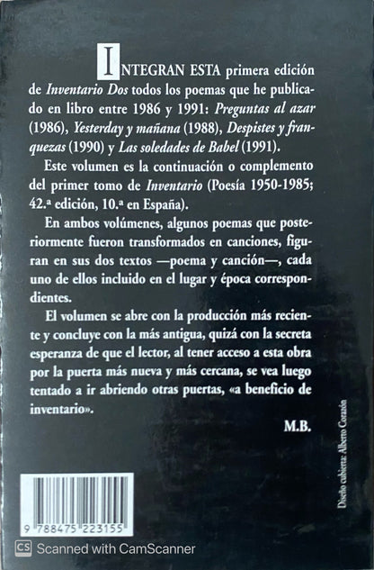Inventario Dos | Mario Benedetti