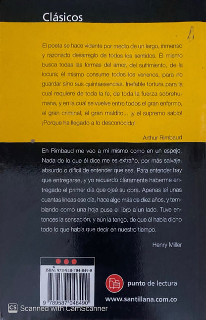 Una temporada en el infierno, Iluminaciones, El barco ebrio | Arthur Rimbaud