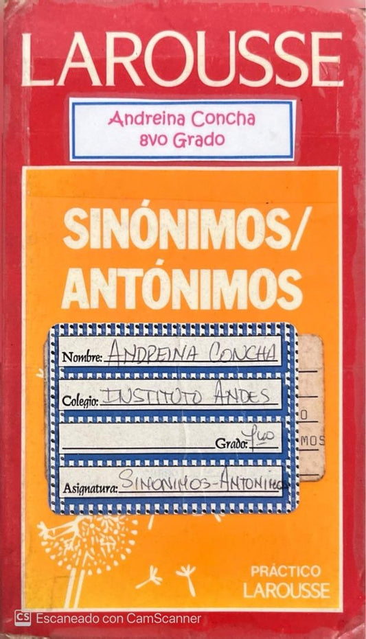 Diccionario de sinónimos y antónimos