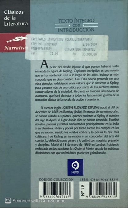 Capitanes intrépidos | Rudyard Kipling
