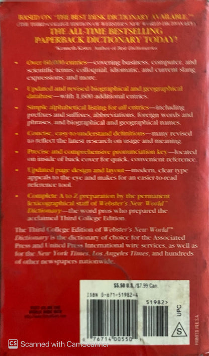 Diccionario ingles Websters New World