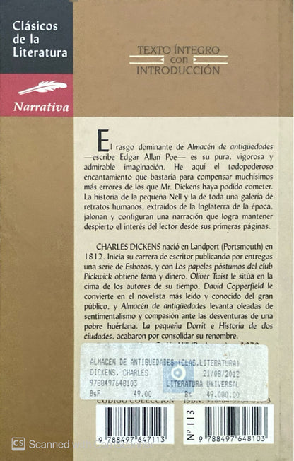 Almacén de Antigüedades | Charles Dickens