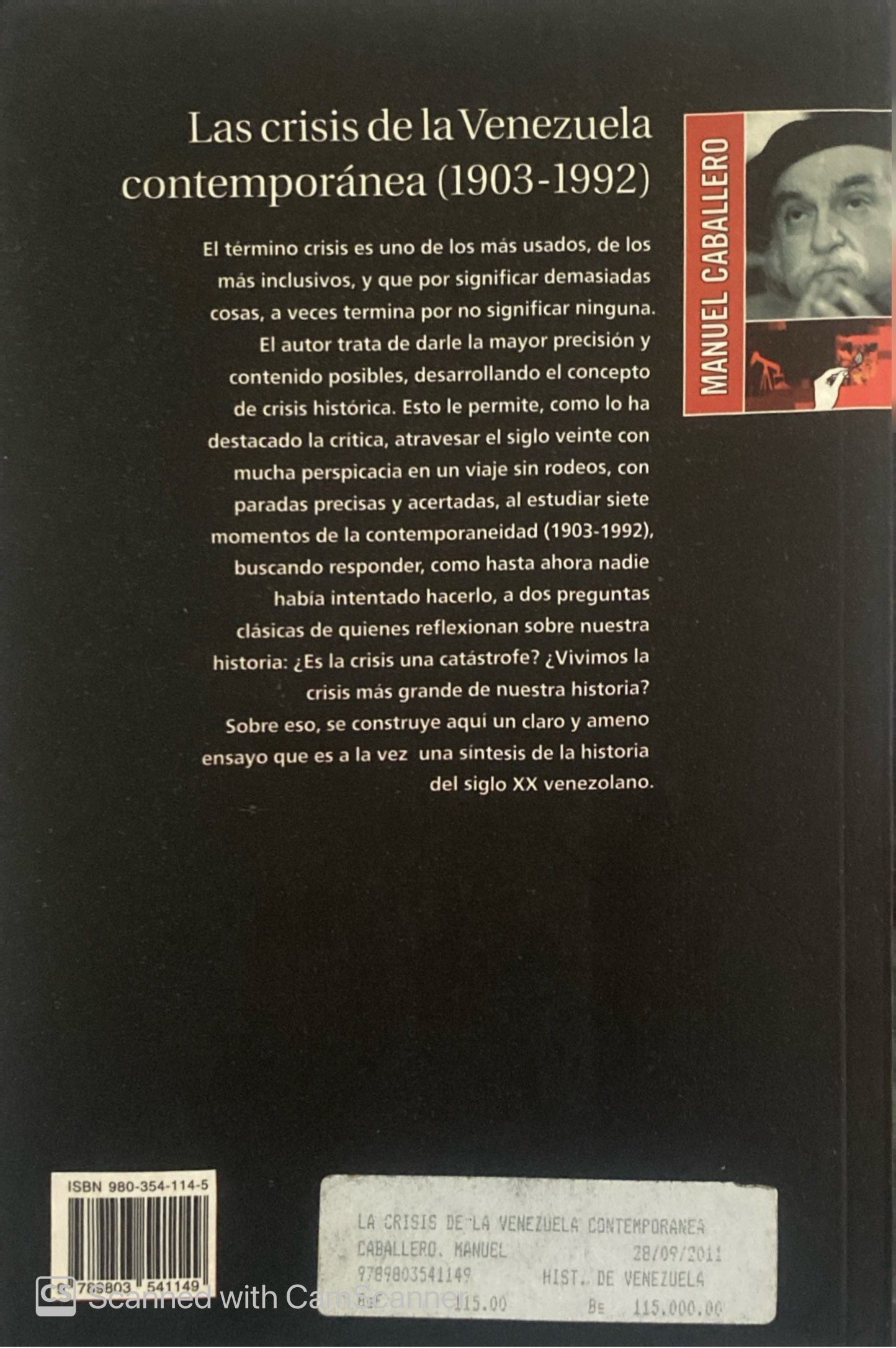 La crisis de la Venezuela contemporánea (1903-1992) | Manuel Caballero