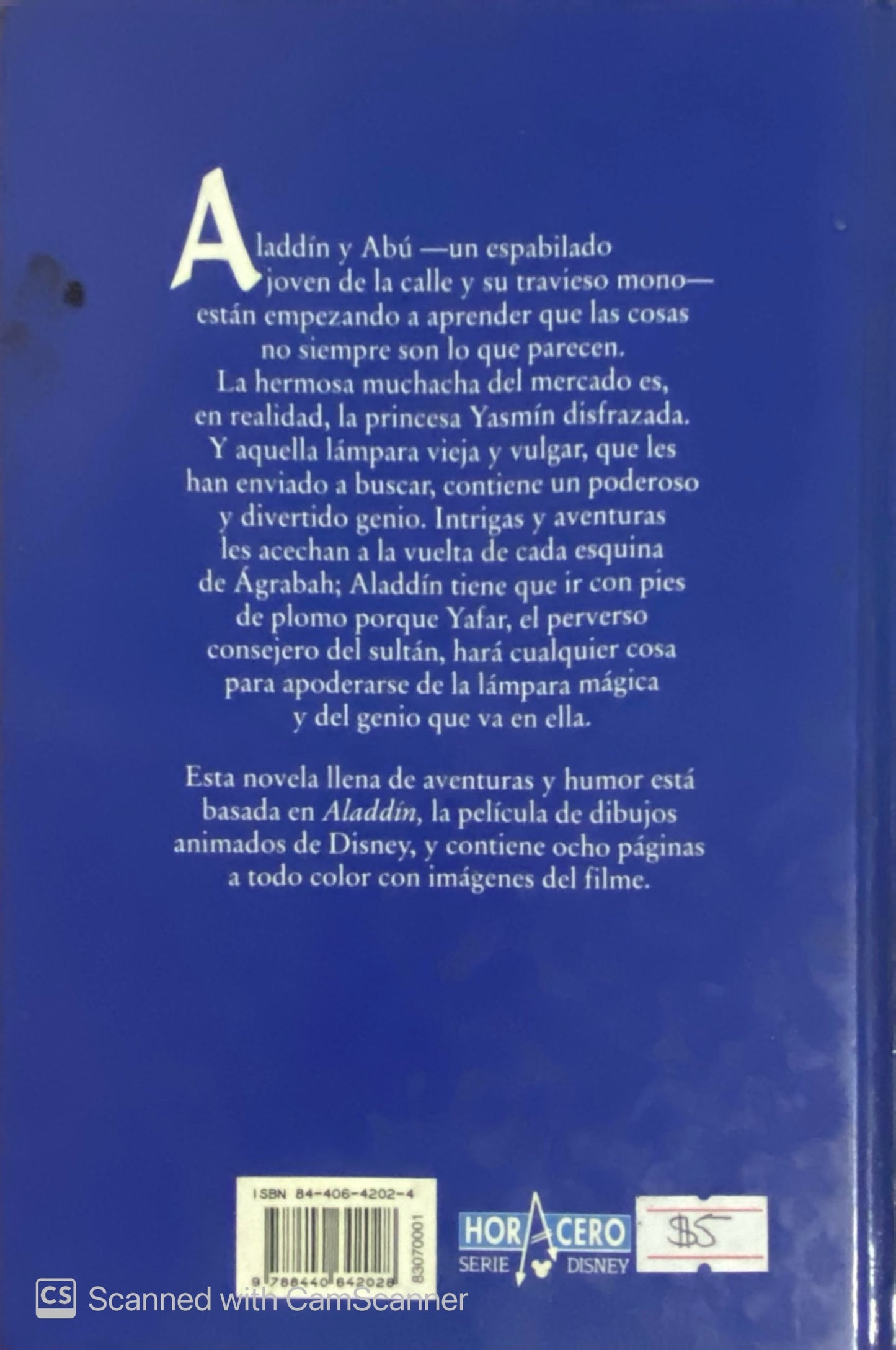 Aladdín novelización con fotos de la película