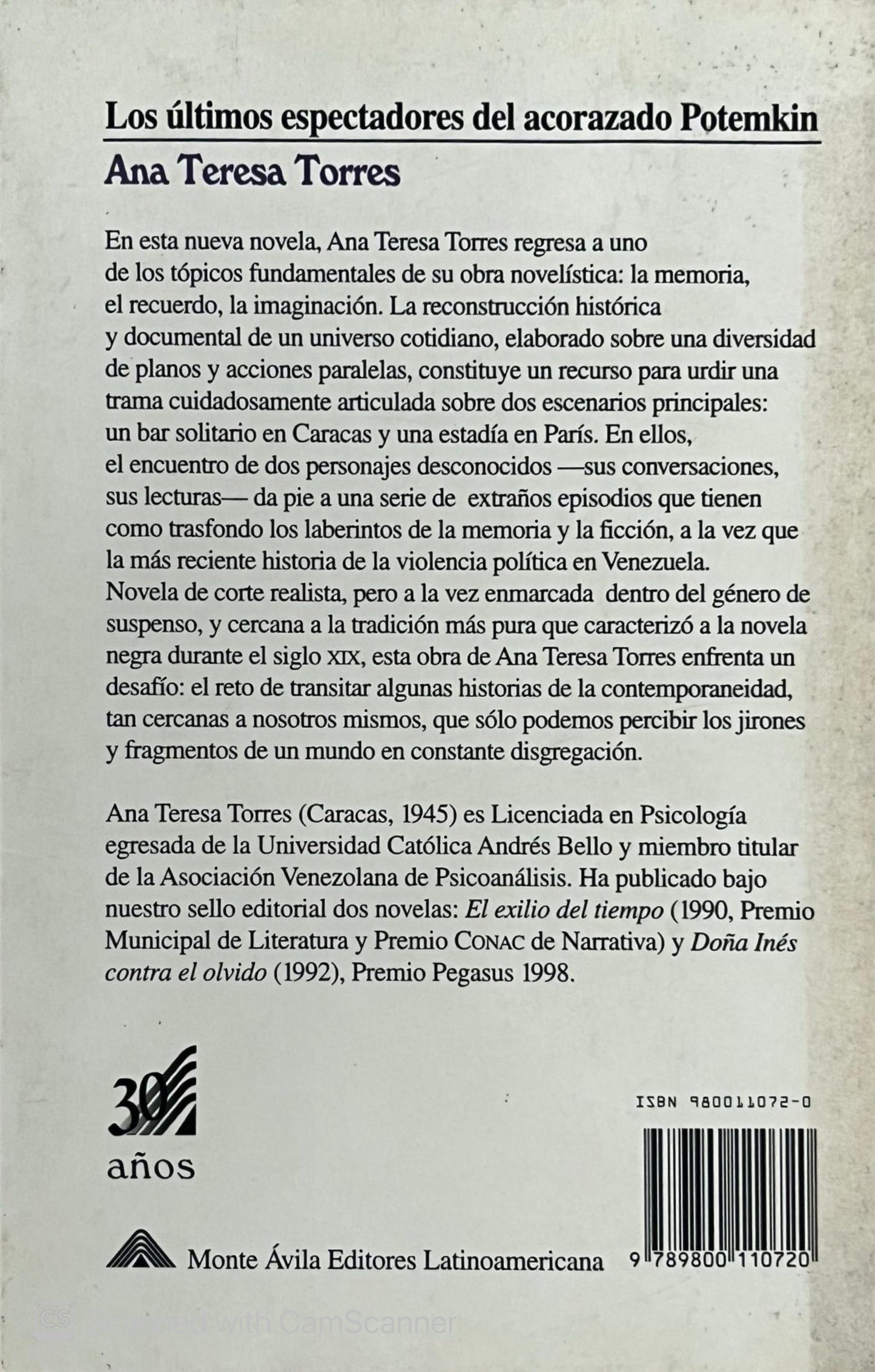 Los últimos espectadores del acorazado Potemkin | Ana Teresa Torres