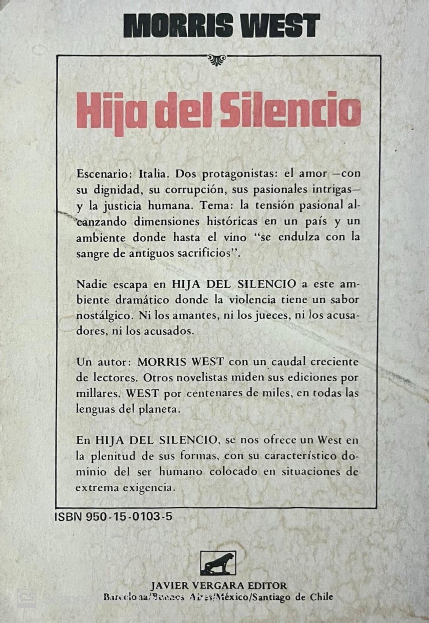 Hija del silencio | Morris West