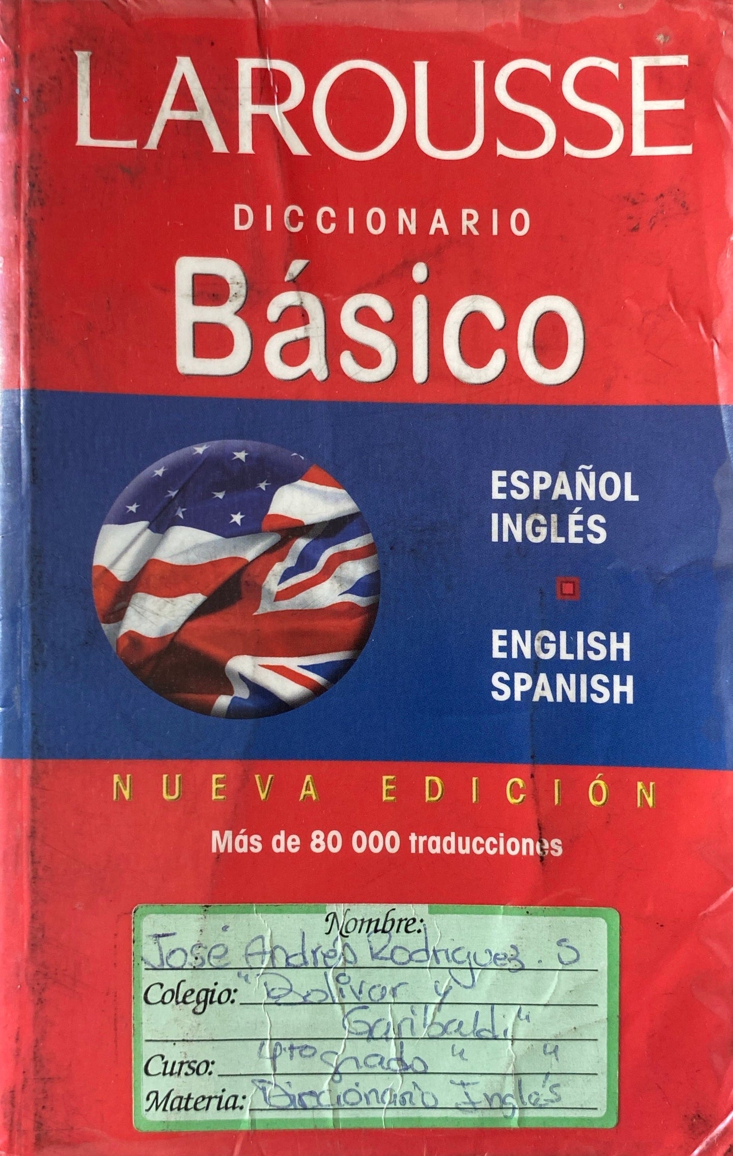 Diccionario Larousse básico español-íngles