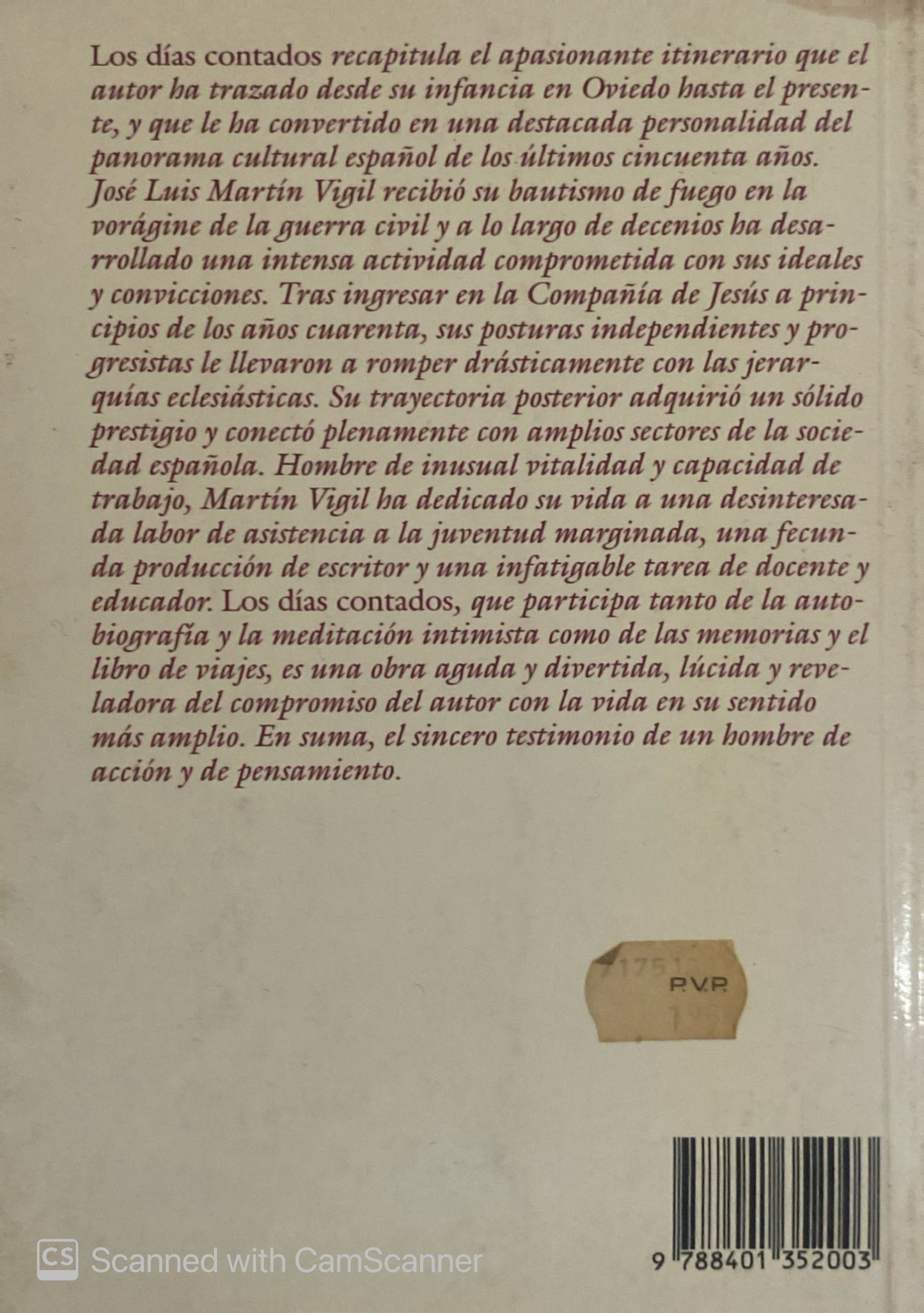 Los días contados | José Luis Martín Vigil