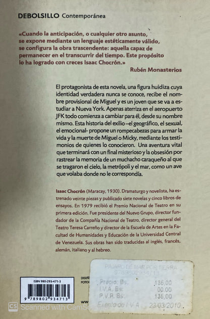 Pájaro de mar por tierra | Isaac Chocrón