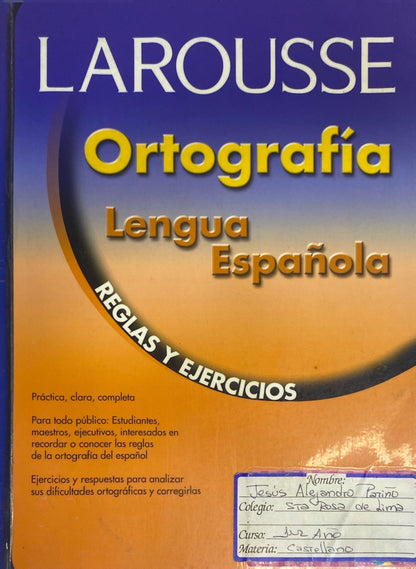 Ortografía Lengua Española Larousse