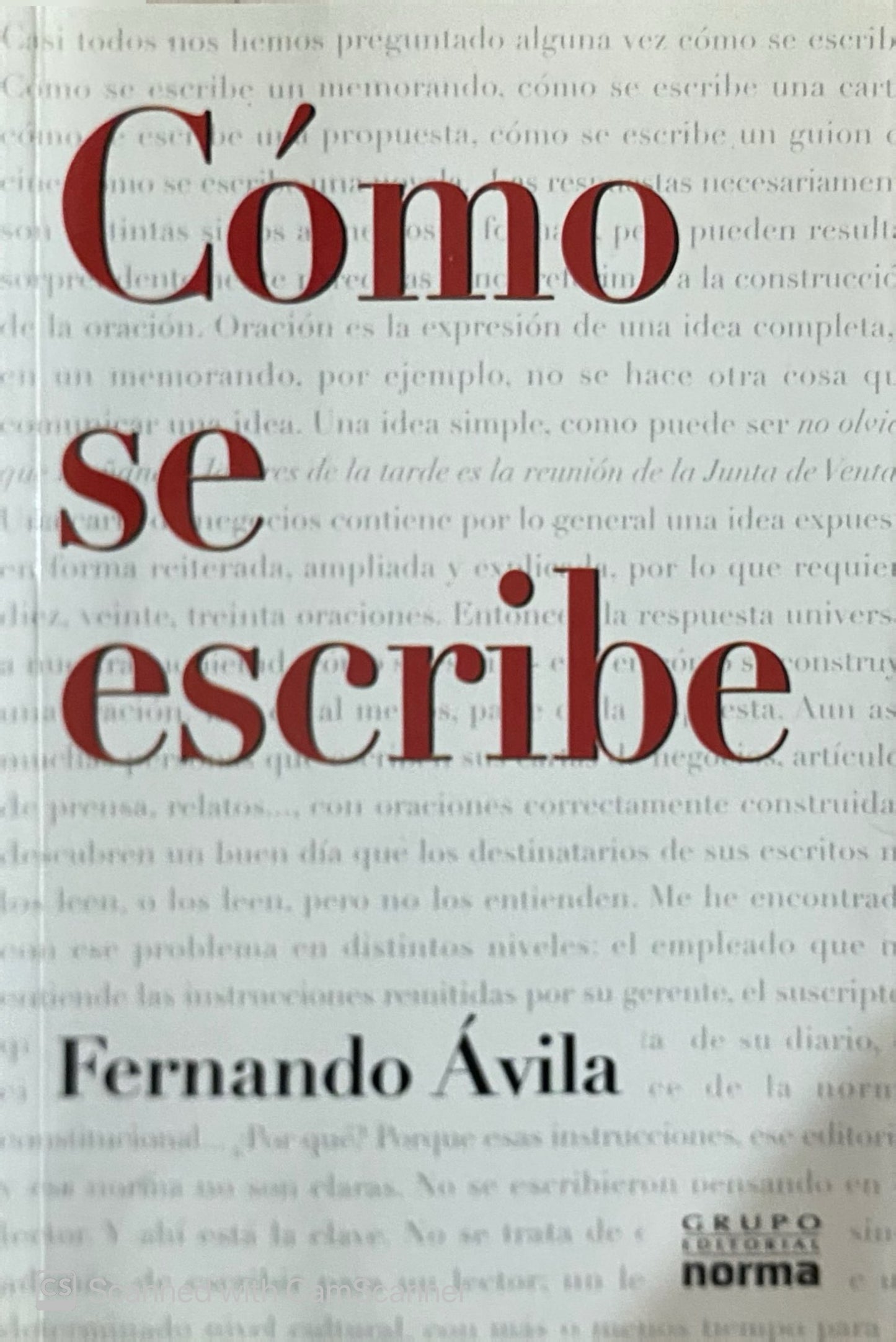 Cómo se escribe | Fernando Ávila