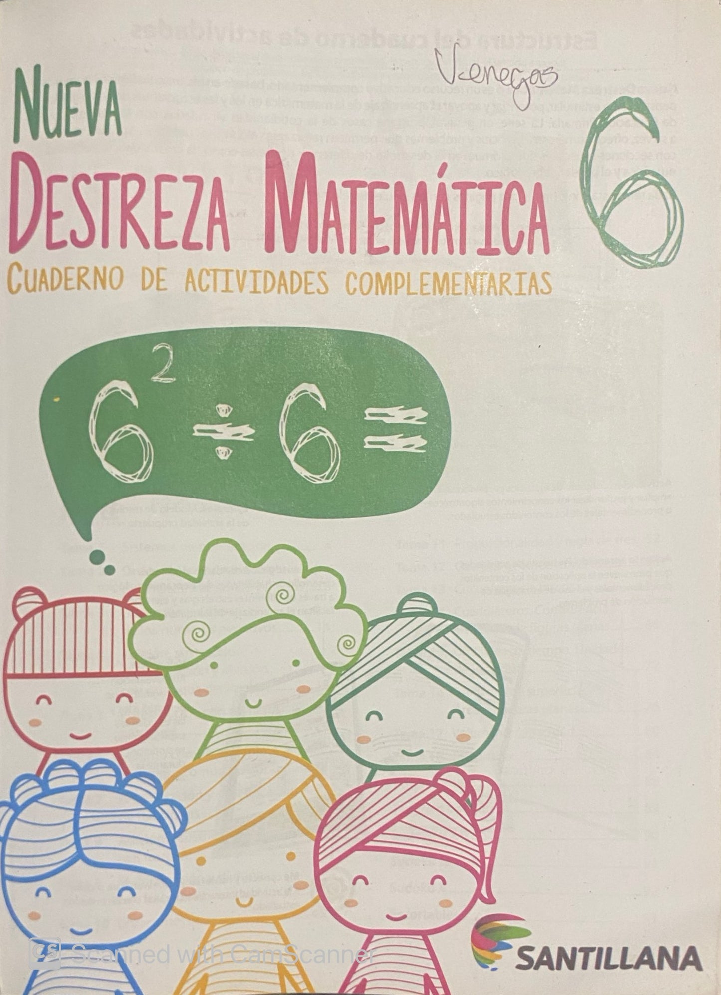 Destreza matemática 6to Grado Santillana