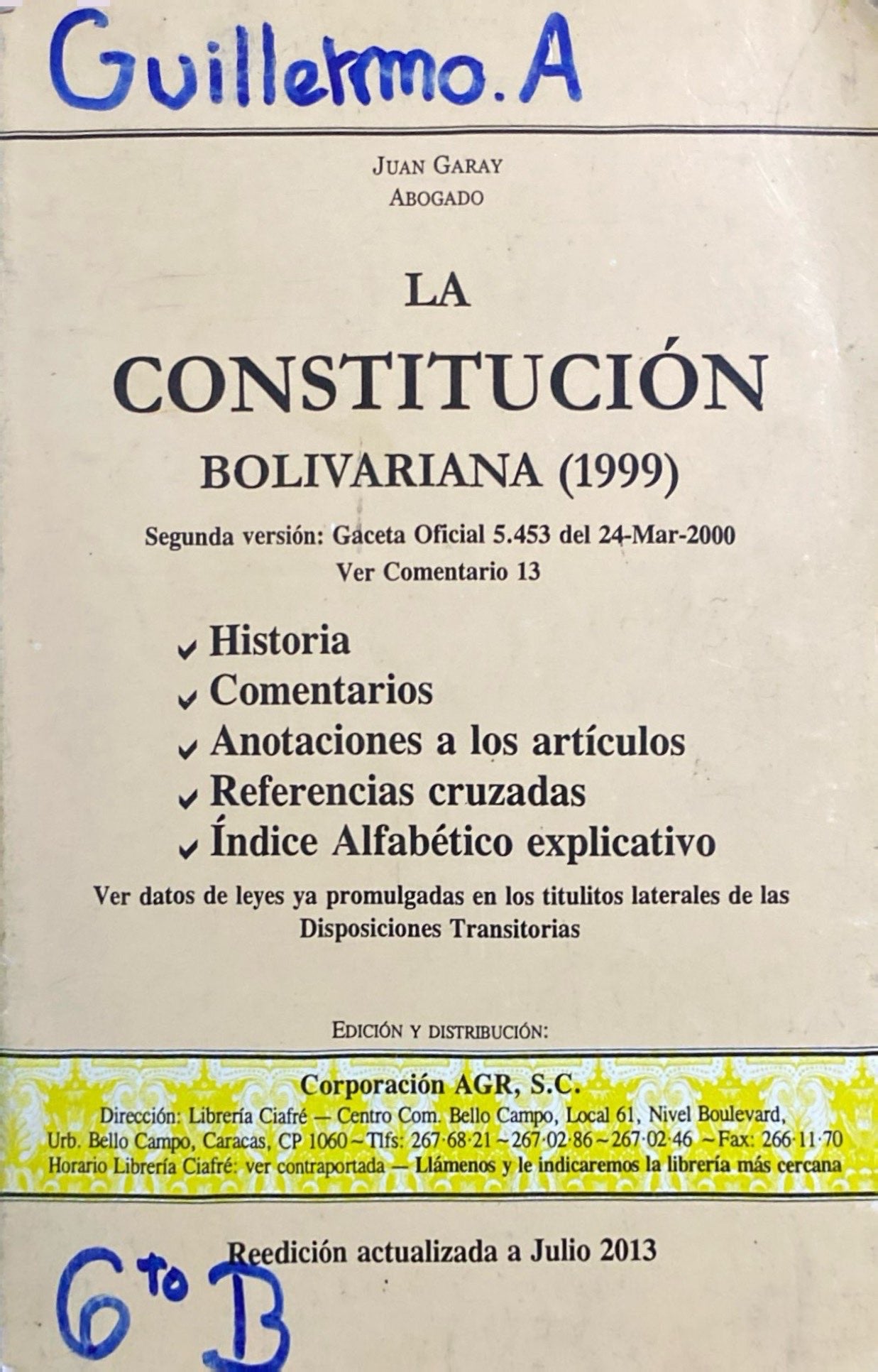 Constitución de la república de venezuela edición bolsillo