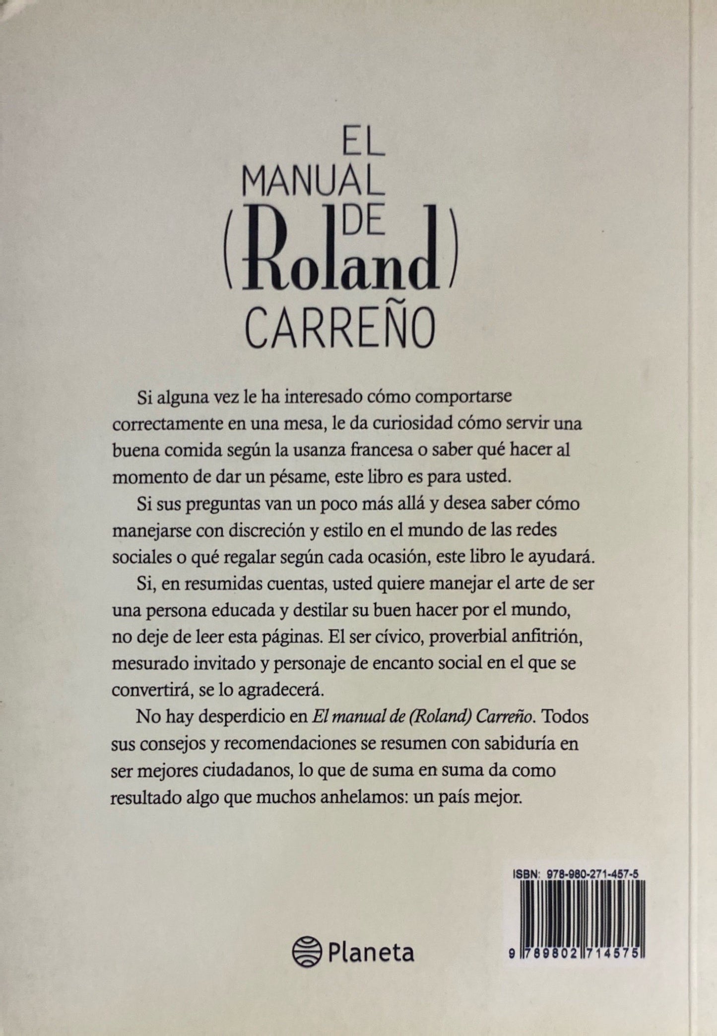 El manual de Roland Carreño