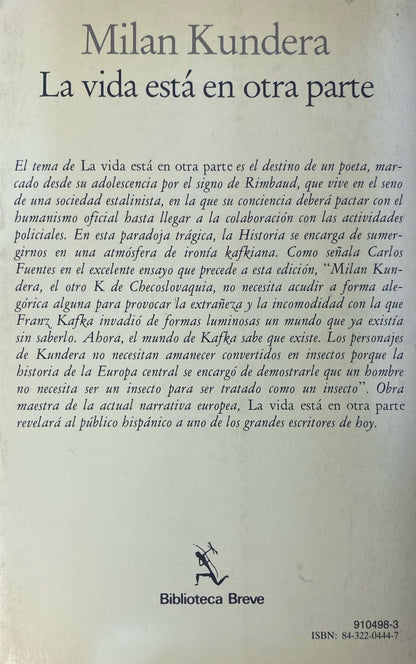 La vida está en otra parte | Milan Kundera