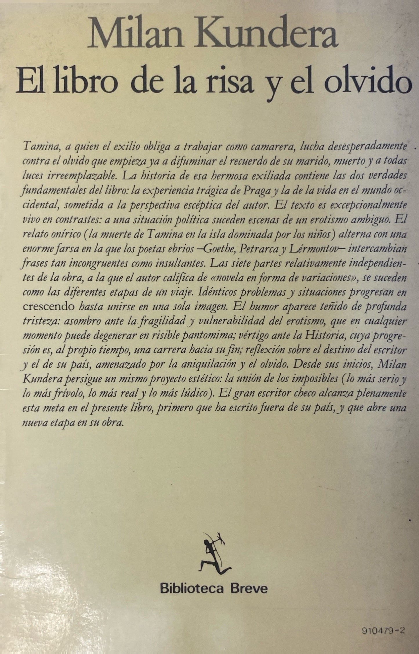 El libro de la risa y el olvido | Milan Kundera