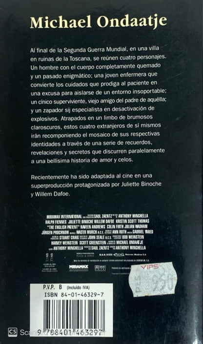 El paciente inglés | Michael Ondaatje