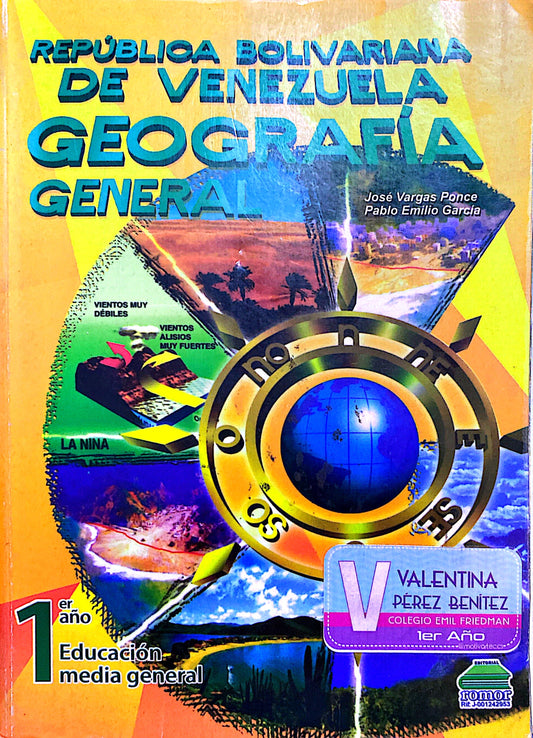 Geografía general 1er año Editorial romor