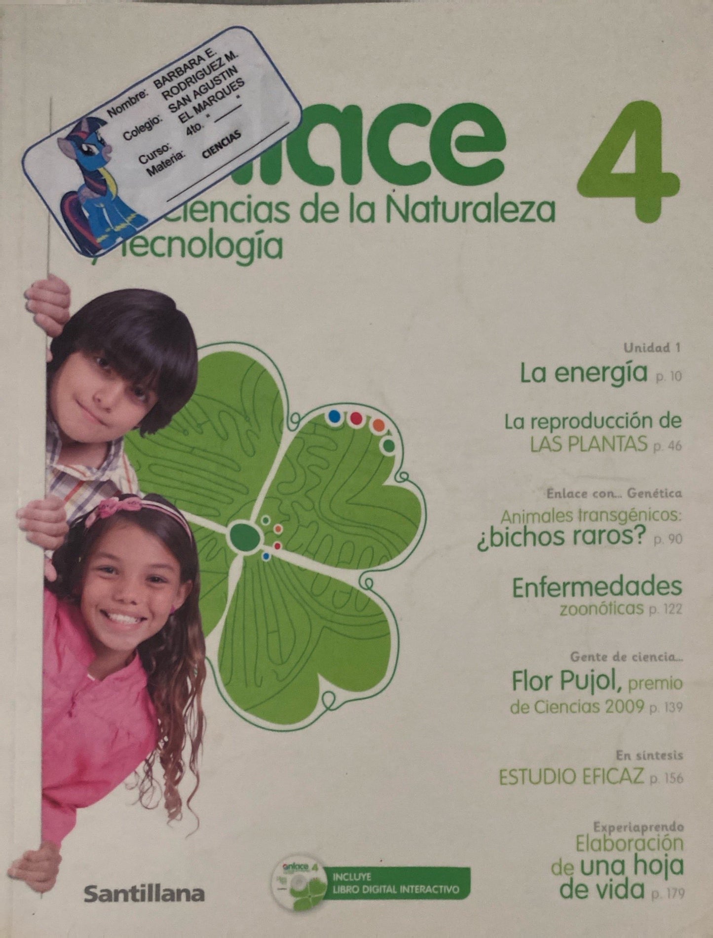 Enlace Ciencias de la naturaleza 4to | Santillana