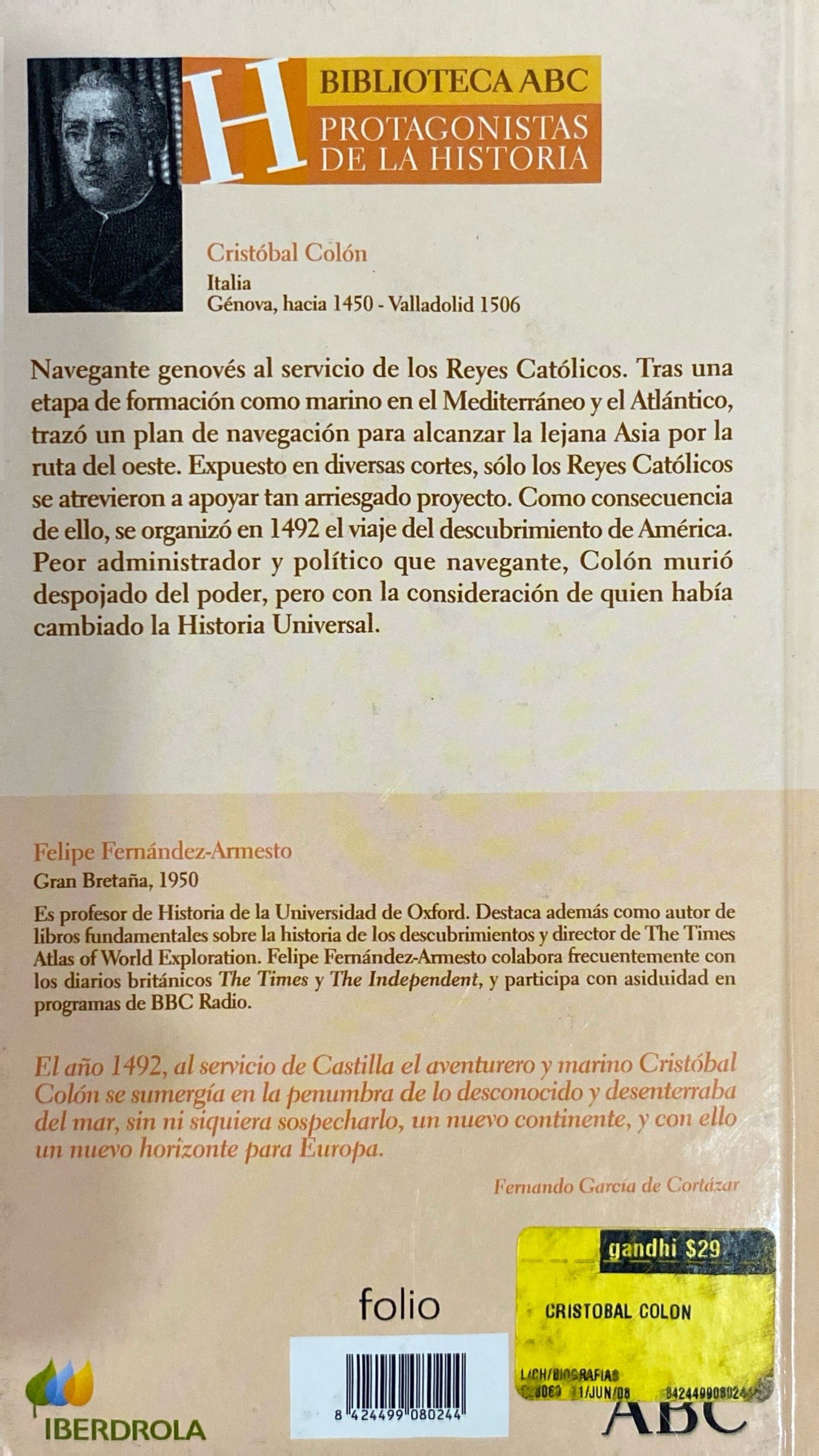 Biografía de Cirstóbal Colón