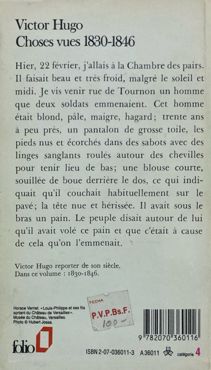 Choses vues | Victor Hugo