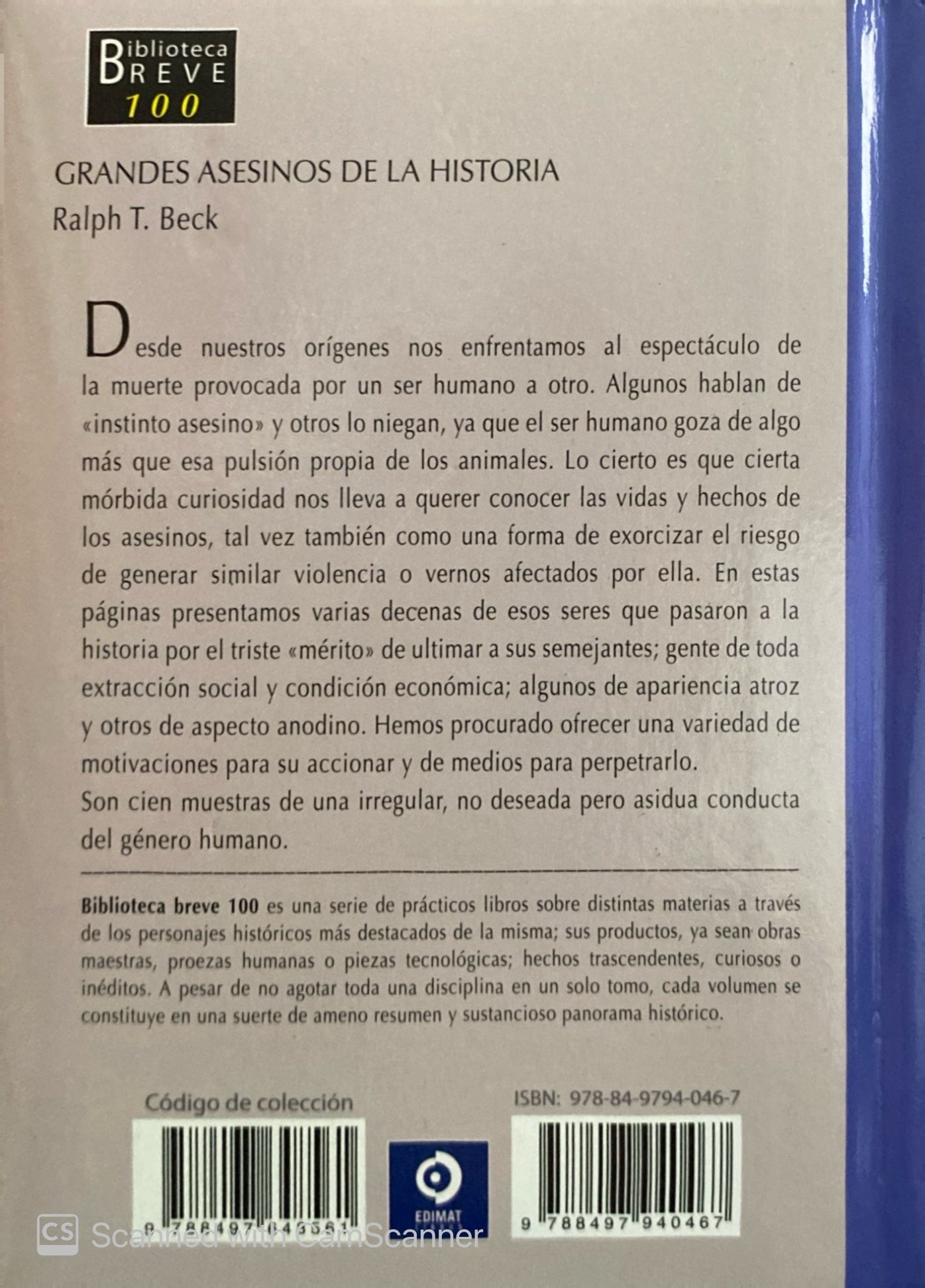 Cien grandes asesinos de la historia | Ralph T. Beck