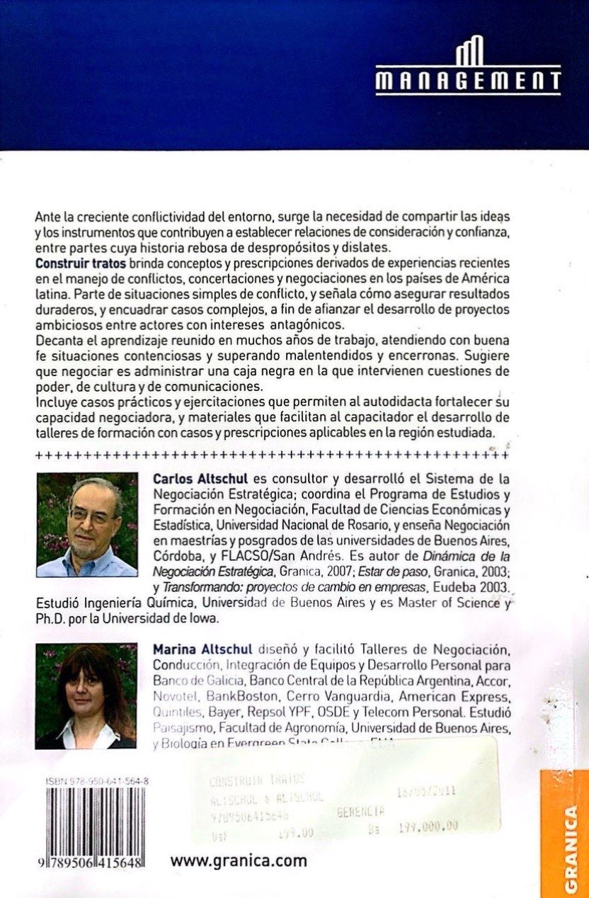 Construir tratos | Carlos Altschul
