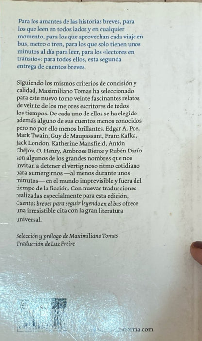 Cuentos breves para seguir leyendo en el bus