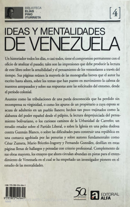 Ideas y Mentalidades de Venezuela | Elías Pino  Iturrieta